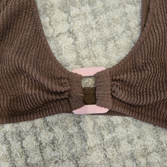 aerie Ribbed Chocolate Brown Bikini - Picture 2 of 5